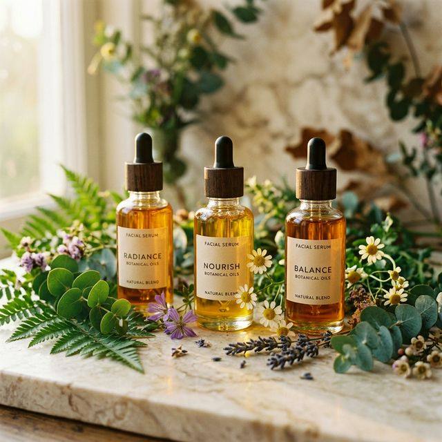 Natural serums and botanical skincare